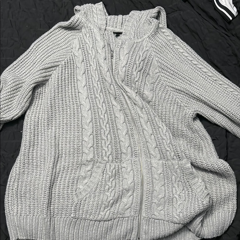 Torrid Women's Gray Cable Knit Sweater